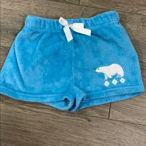 Girls fuzzy pajama shorts